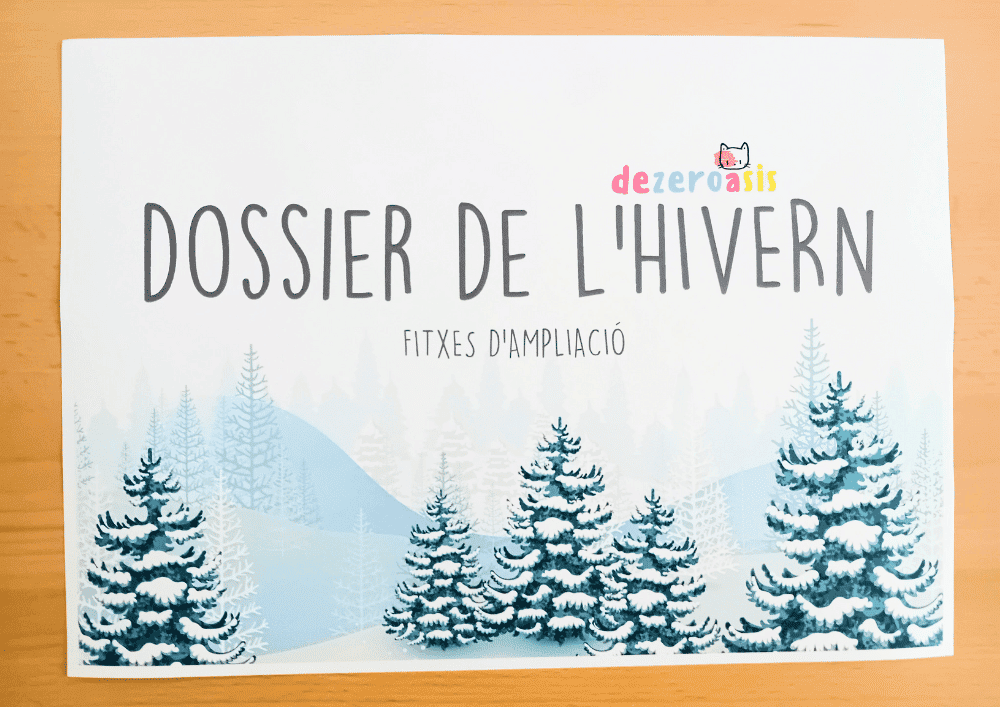 Dossier de l'hivern amb 36 pàgines per posar a l'àlbum.
