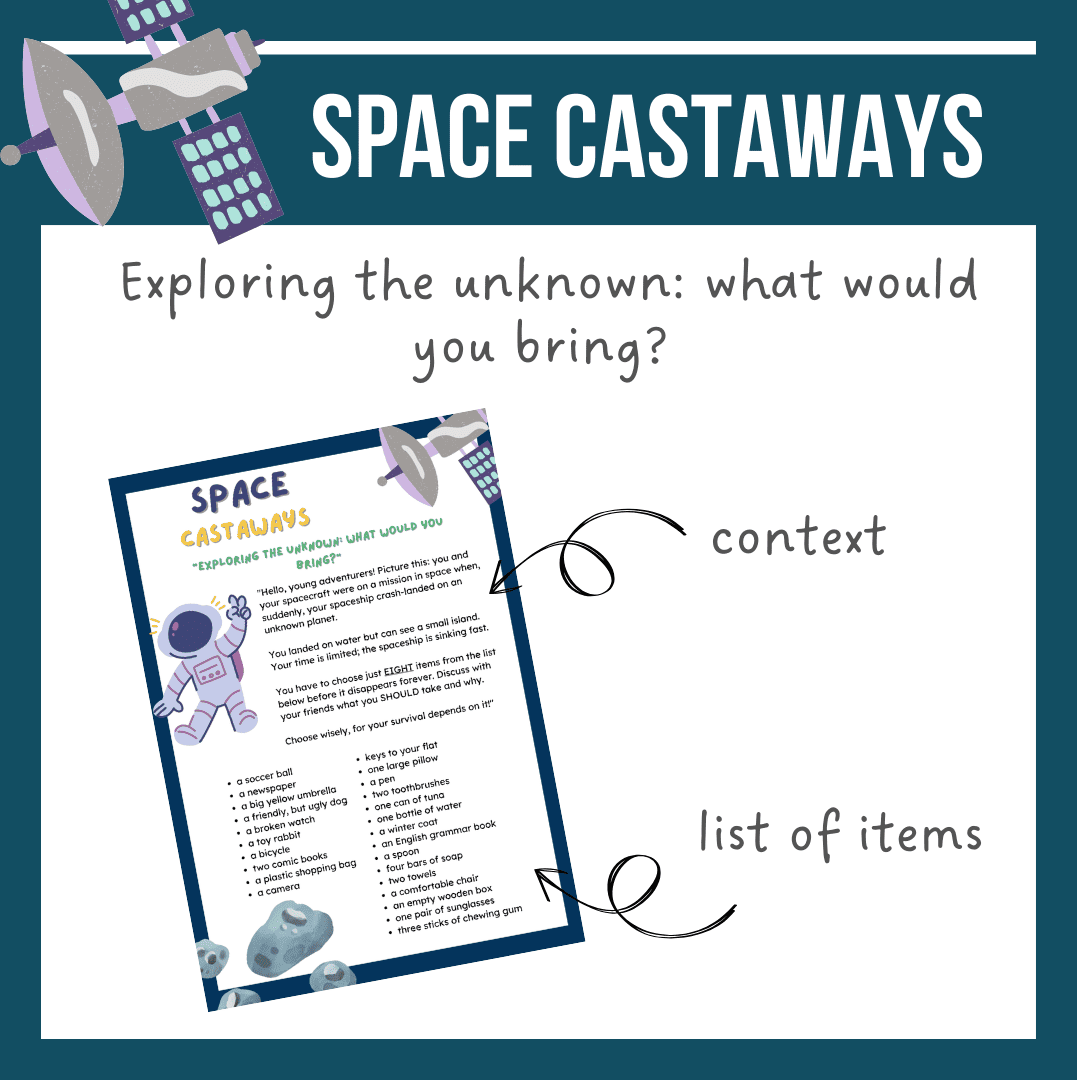 Oral skills: Space castaways