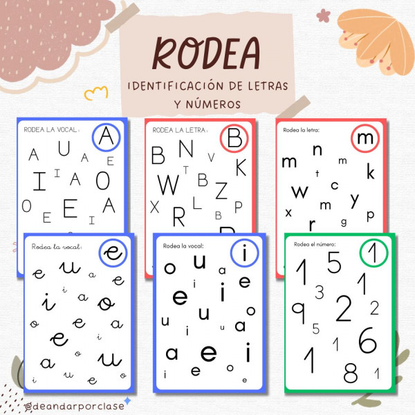 Rodea la letra o el número