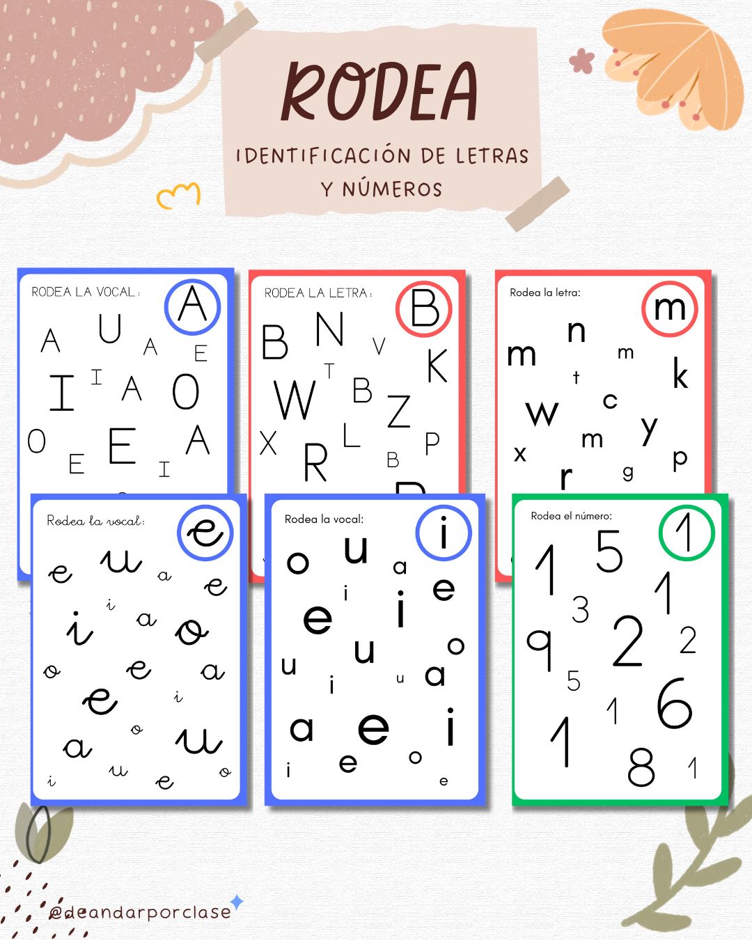 Encercla la lletra o el número