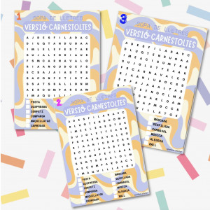 Sopa de lletres versió Carnestoltes