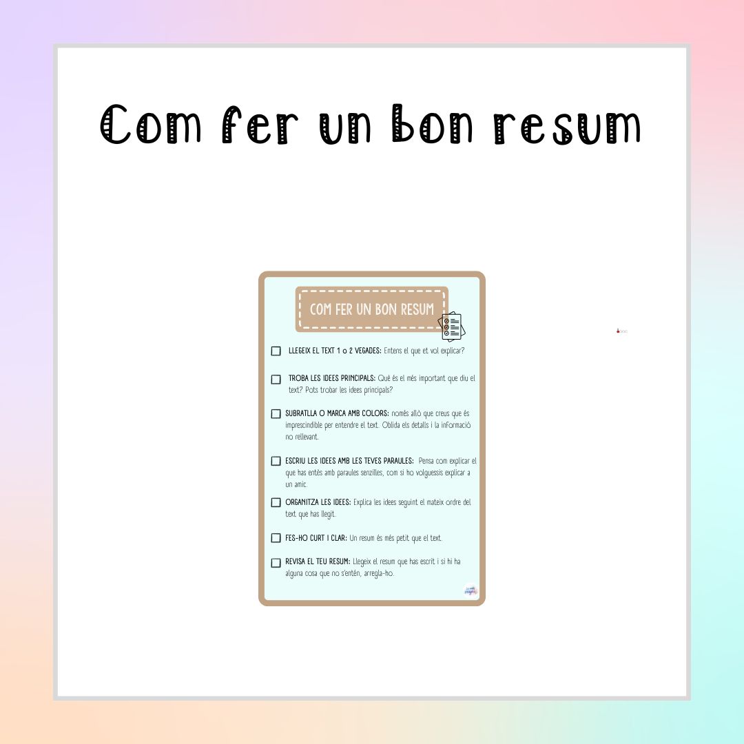 Com fer un bon resum