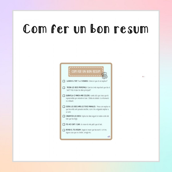 Com fer un bon resum