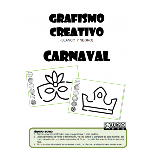 Grafismo creativo en blanco y negro - carnaval