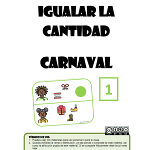 Igualar la cantidad - carnaval