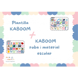 KABOOM  CAT/CAS/ENG plantilla + ropa + material escolar