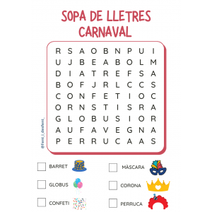 Sopes de lletres hivern i Carnaval