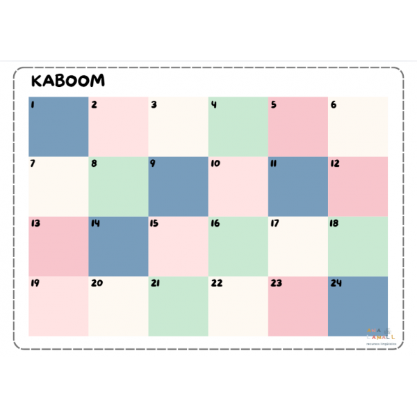 KABOOM  CAT/CAS/ENG plantilla + ropa + material escolar