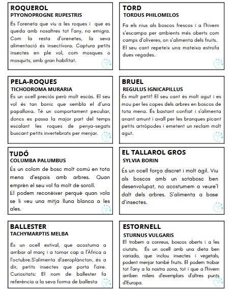 OCELLS DEL NOSTRE ENTORN