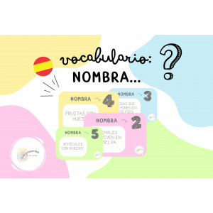 JUEGO DE VOCABULARIO: NOMBRA...