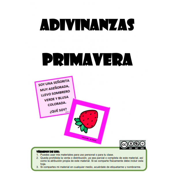 Adivinanzas - primavera