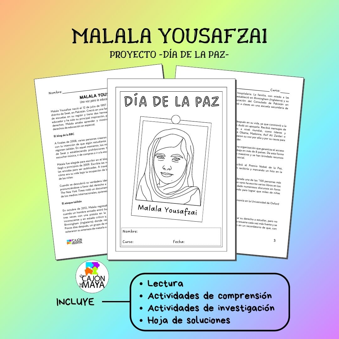 Malala Yousafzai (Proyecto Día de la Paz)