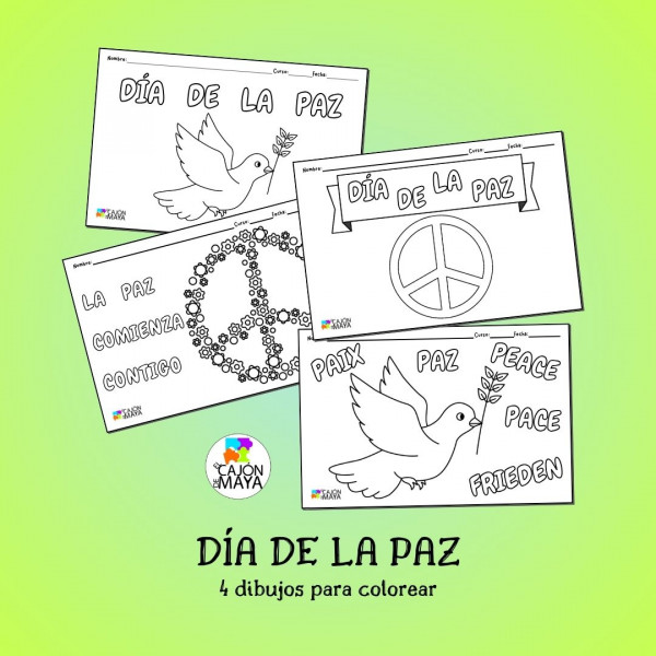 Fichas para colorear (Día de la Paz)