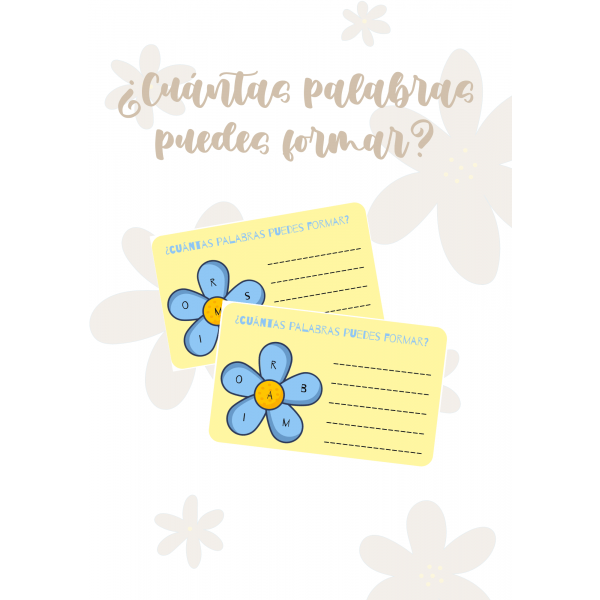 ¿Cuántas palabras puedes formar?