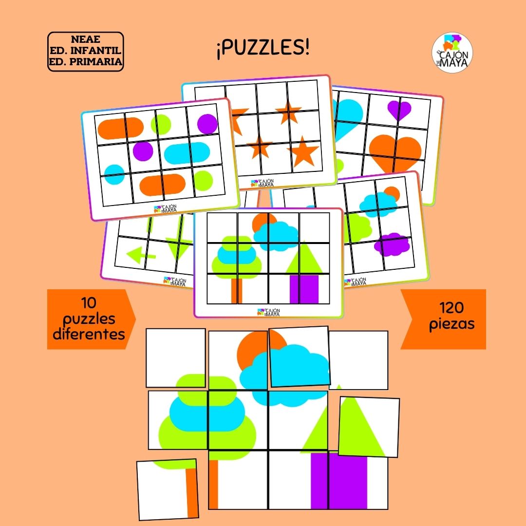 Puzzles de mosaicos - pensamiento lógico y concentración