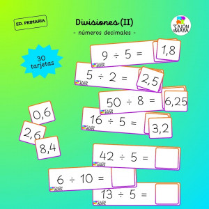 Tarjetero de divisiones (2) - números decimales