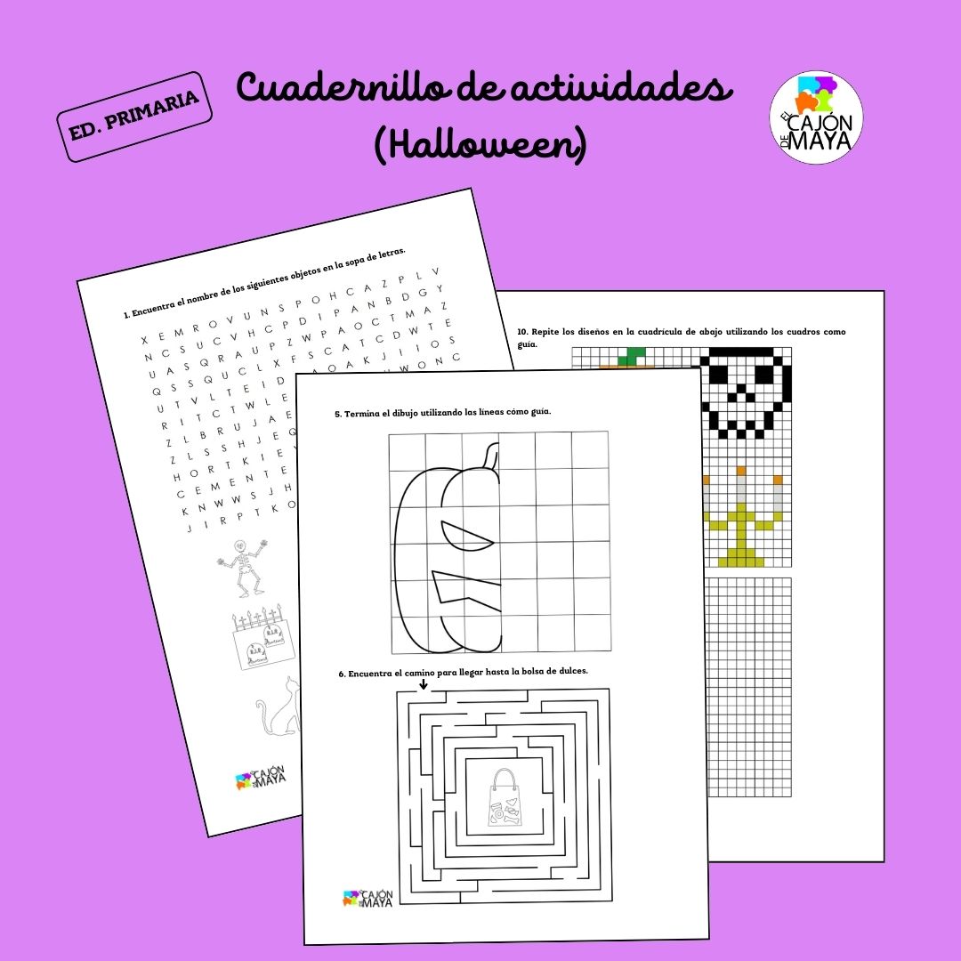 Fichas de trabajo de Halloween (+ hoja de soluciones)