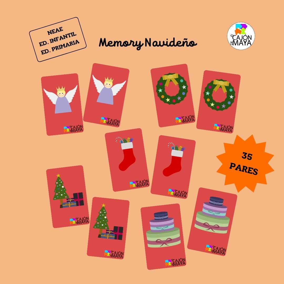 Juego de memoria - temática navideña