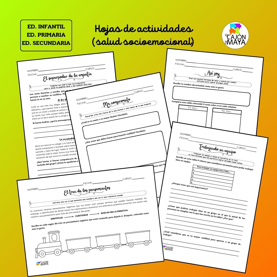 Hojas de trabajo (salud emocional)