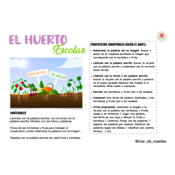 PACK HUERTO ESCOLAR: ESCRITURA castellano