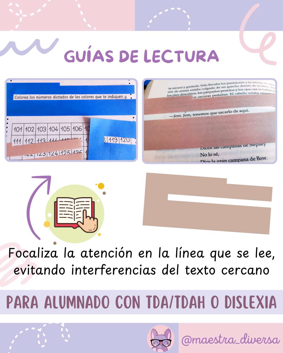 Guías de lectura (para alumnado con TDA/TDAH o dislexia)