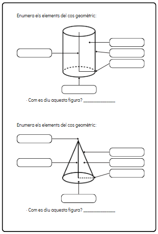 Cossos geomètrics (geometria): activitats