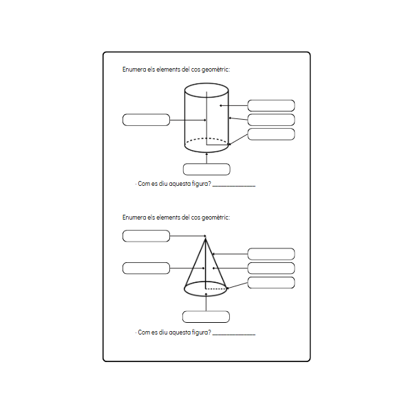 Cossos geomètrics (geometria): activitats