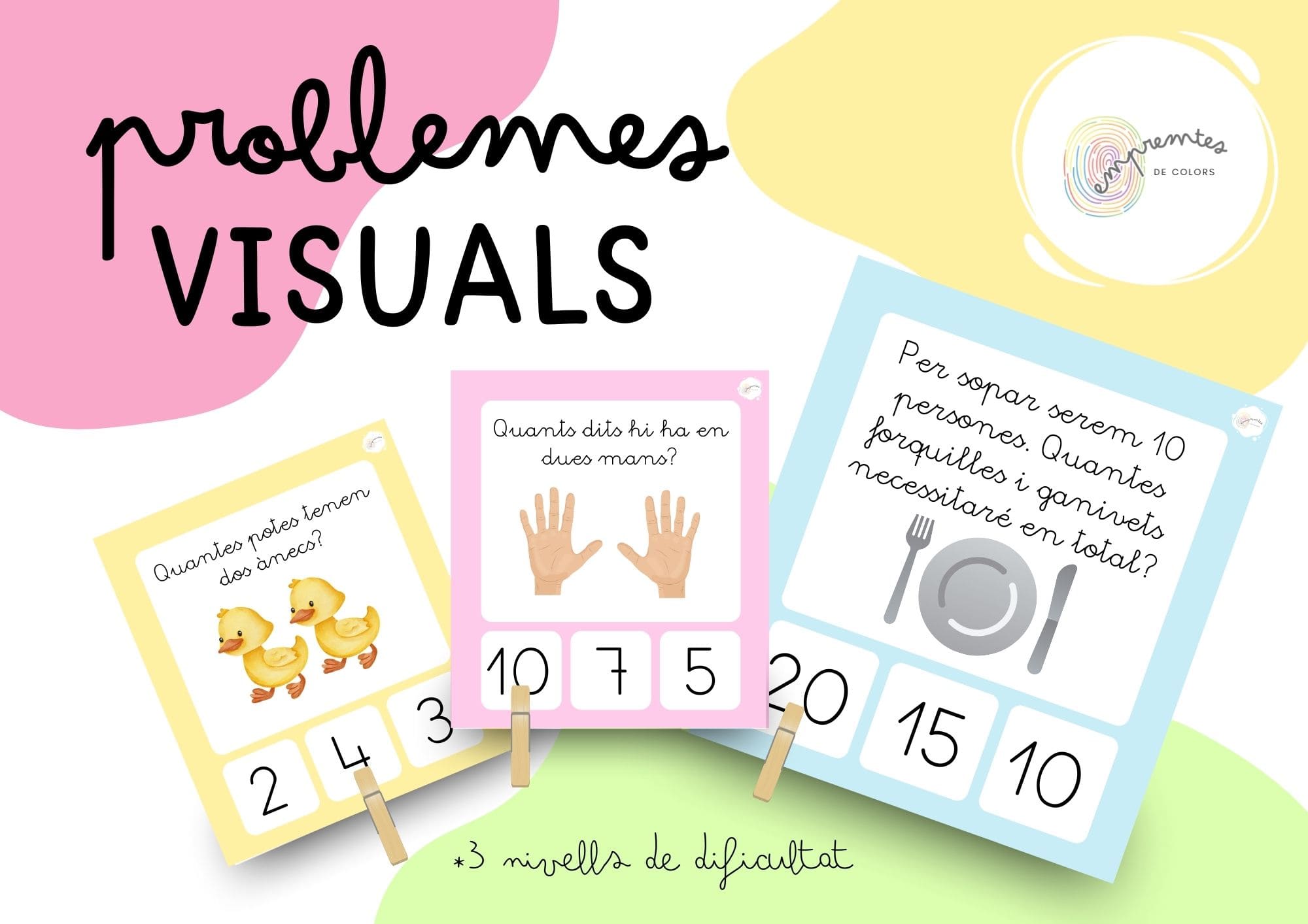 PROBLEMES VISUALS: 3 nivells de dificultat.