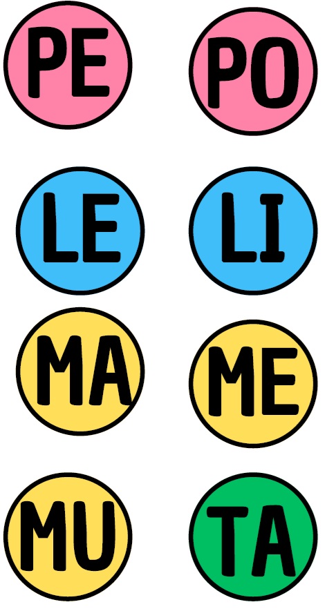 Juego ruleta - sílabas.