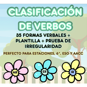 Jardín Verbal: Clasificando verbos