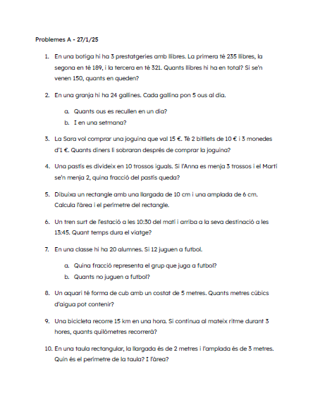 Problemes classificats 3