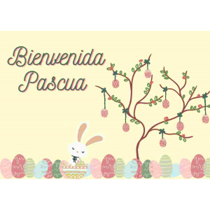Cartel bienvenida Pascua
