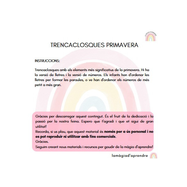 Trencaclosques primavera