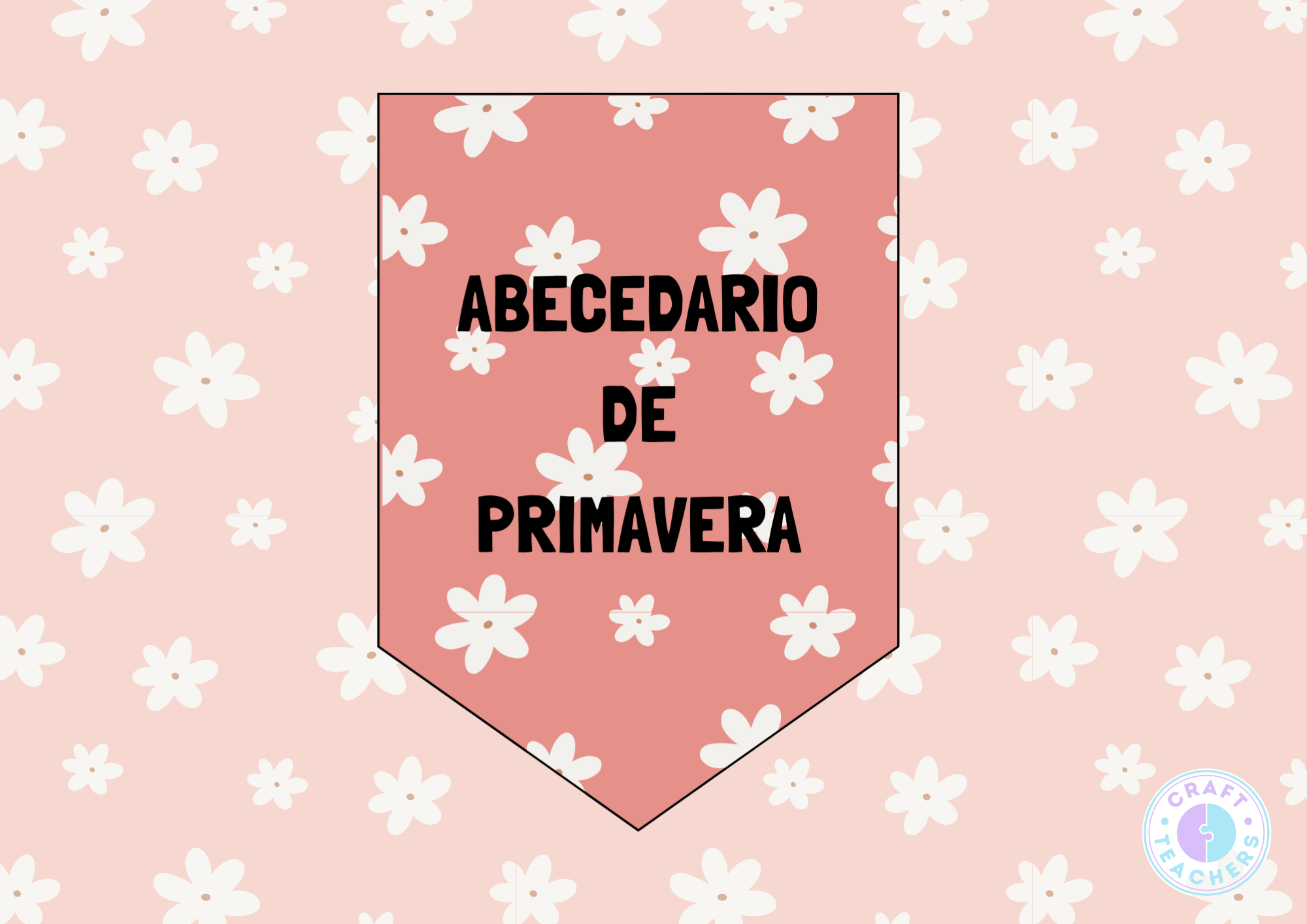 Abecedario primavera banderines