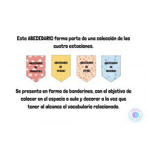 Abecedario invierno banderines