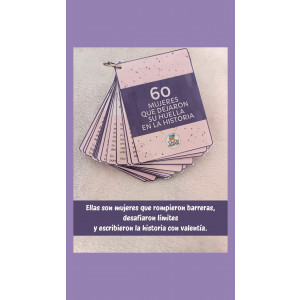 60 mujeres que hicieron historia (tarjetero con información)