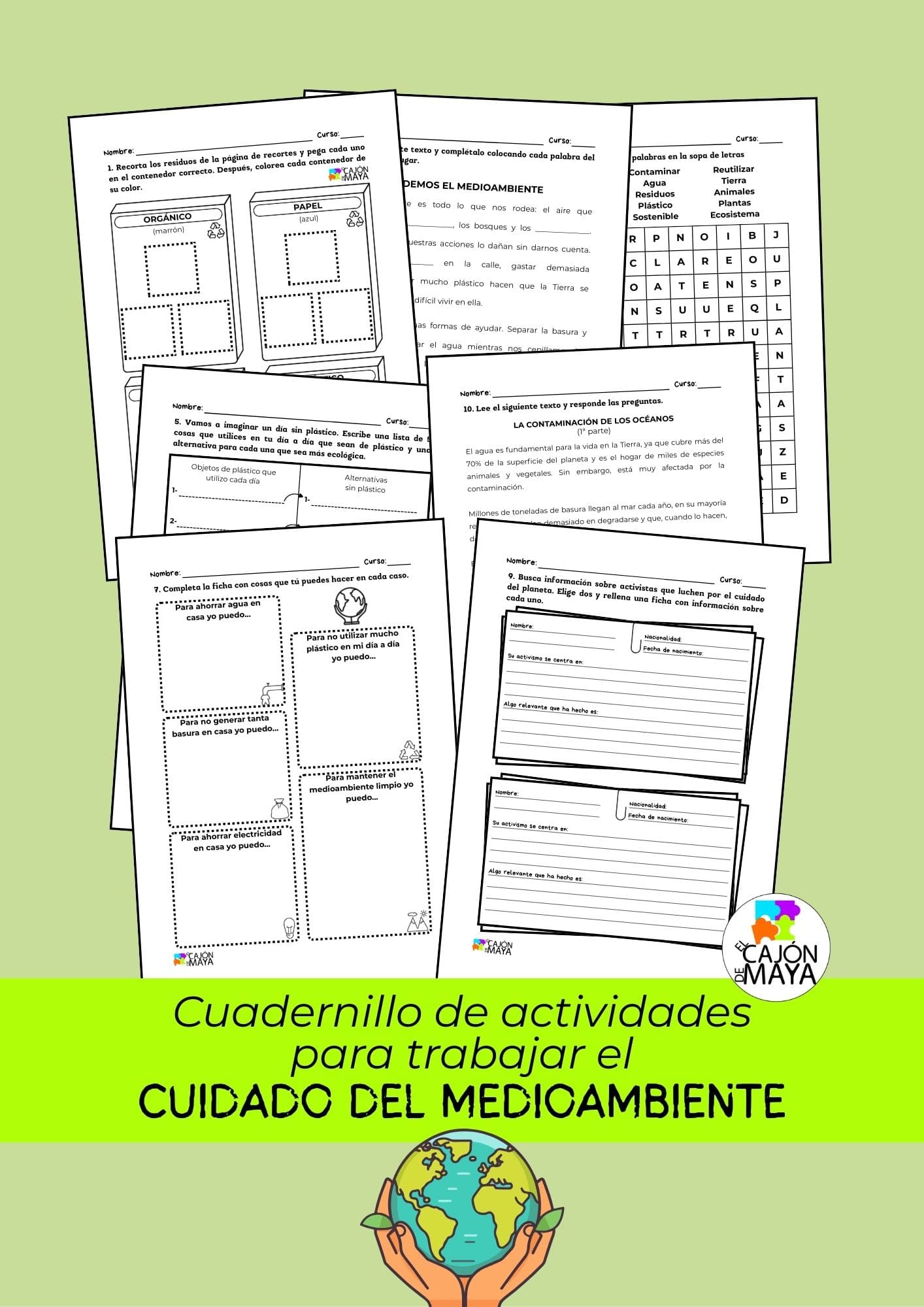 Cuidado del medioambiente - Cuaderno de actividades