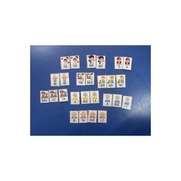 Baraja de sílabas "La familia"