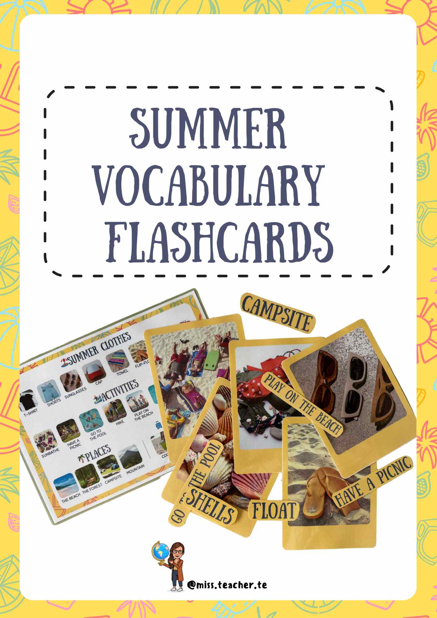 Summer Vocabulary: Flashcards