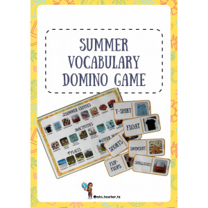 Summer Vocabulary: Domino game