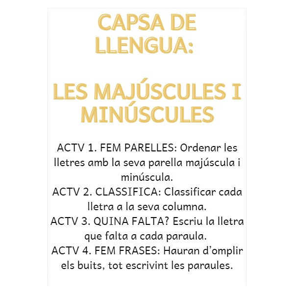 Capsa de llengua: Ús majúscula i minúscula