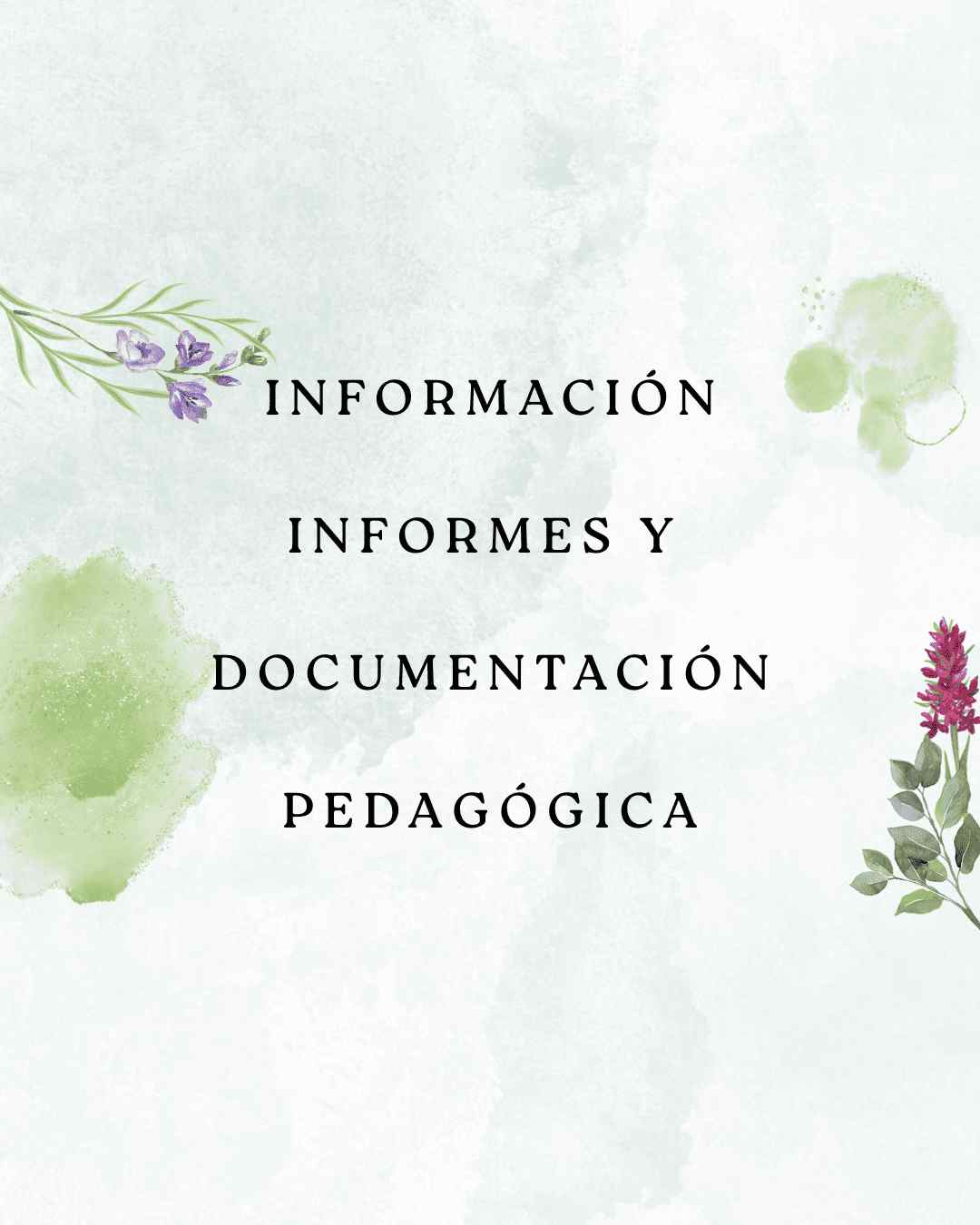 INFORMACIÓN INFORMES Y DOCUMENTACIÓN PEDAGÓGICA 0-3 AÑOS.
