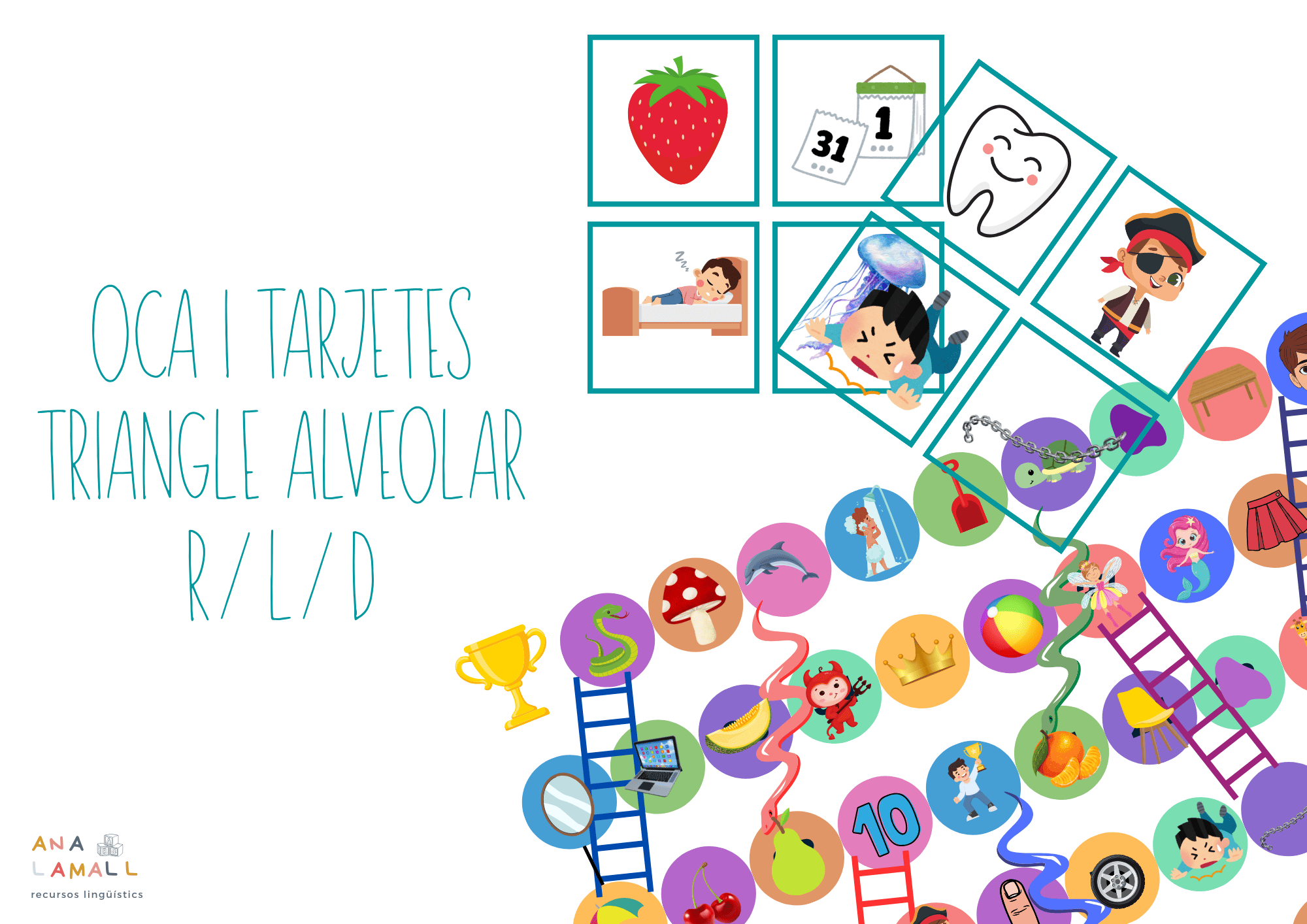 Joc de la serp i targetes triangle alveolar