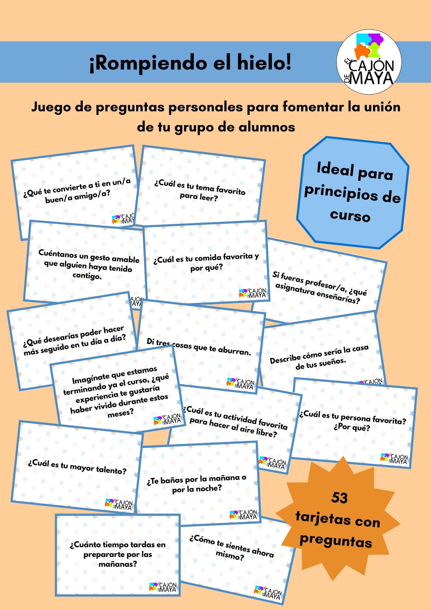 ¡Rompiendo el hielo! Juego de preguntas personales