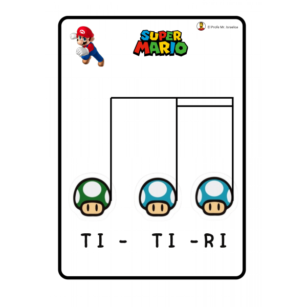 Tarjetas solfeo Super Mario