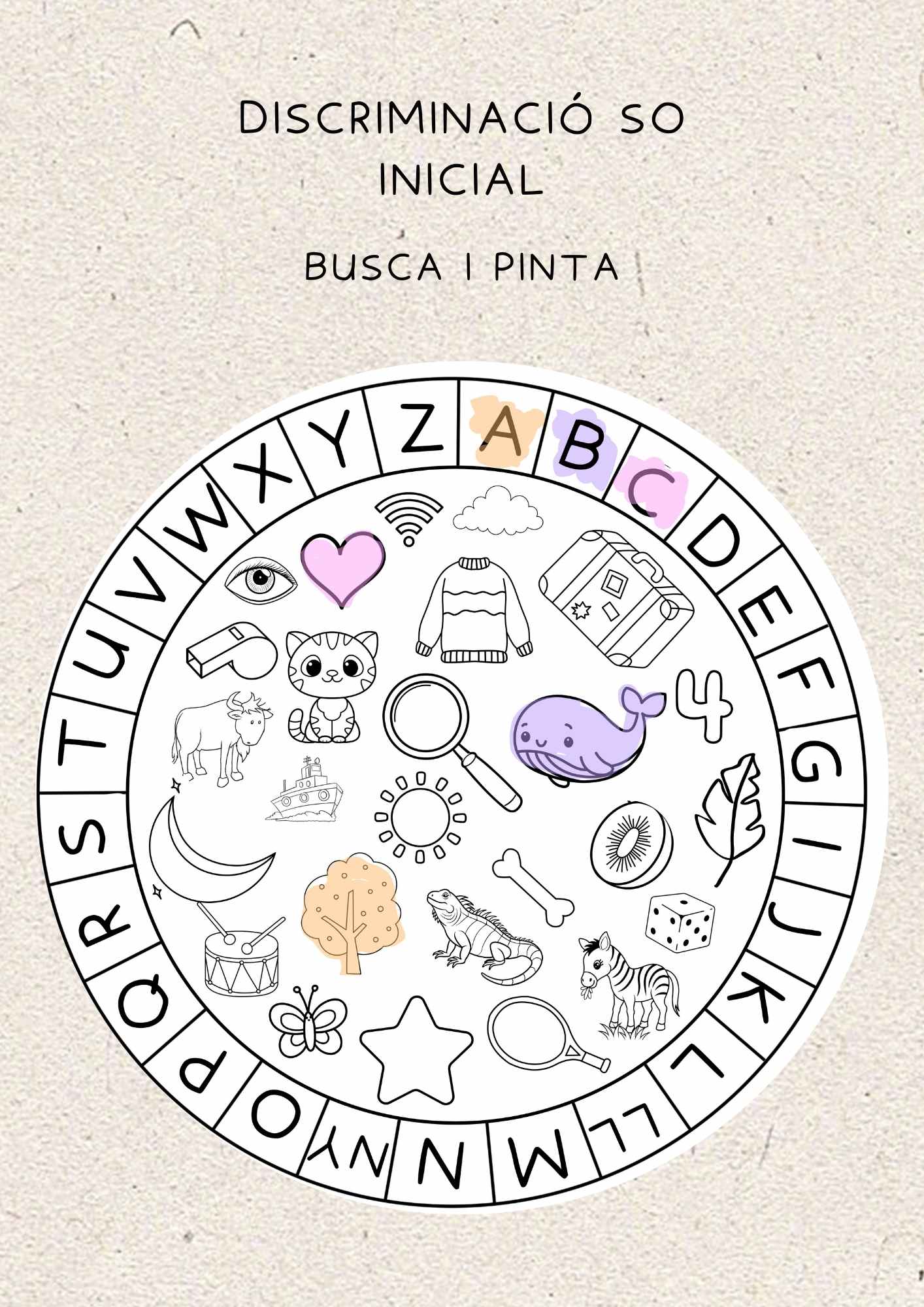 Busca i pinta so inicial