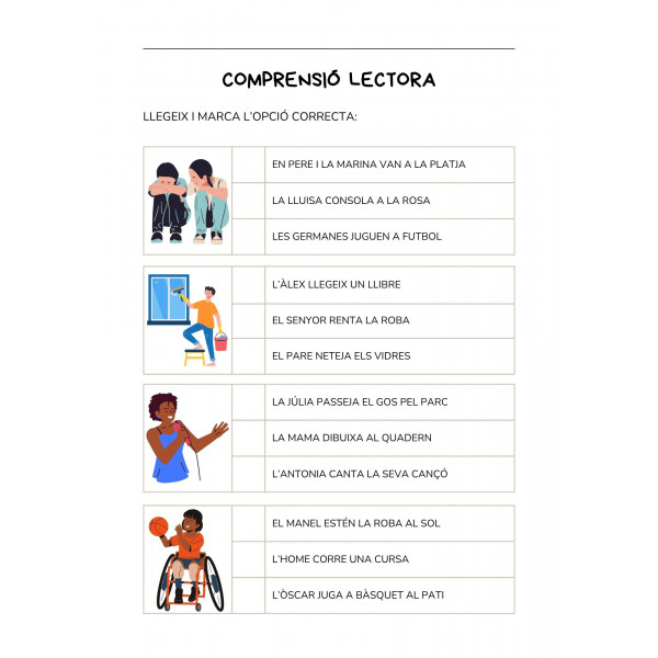 COMPRENSIÓ LECTORA amb imatges