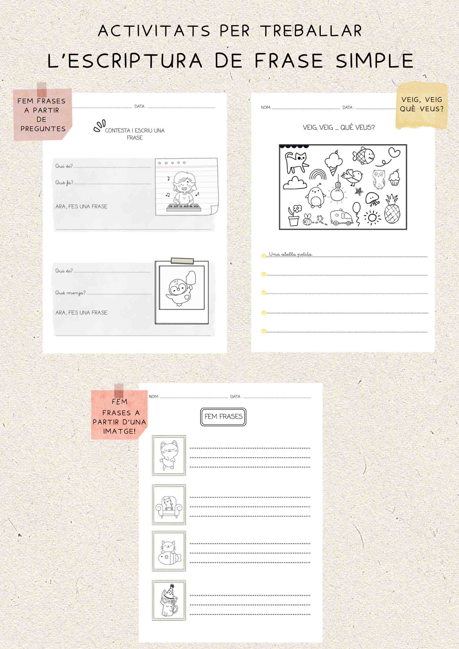 ESCRIPTURA FRASE SIMPLE