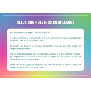 RETOS CON NUESTROS CUMPLEAÑOS