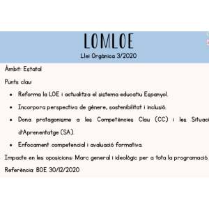 Llavero de la Normativa Educativa (LOMLOE)